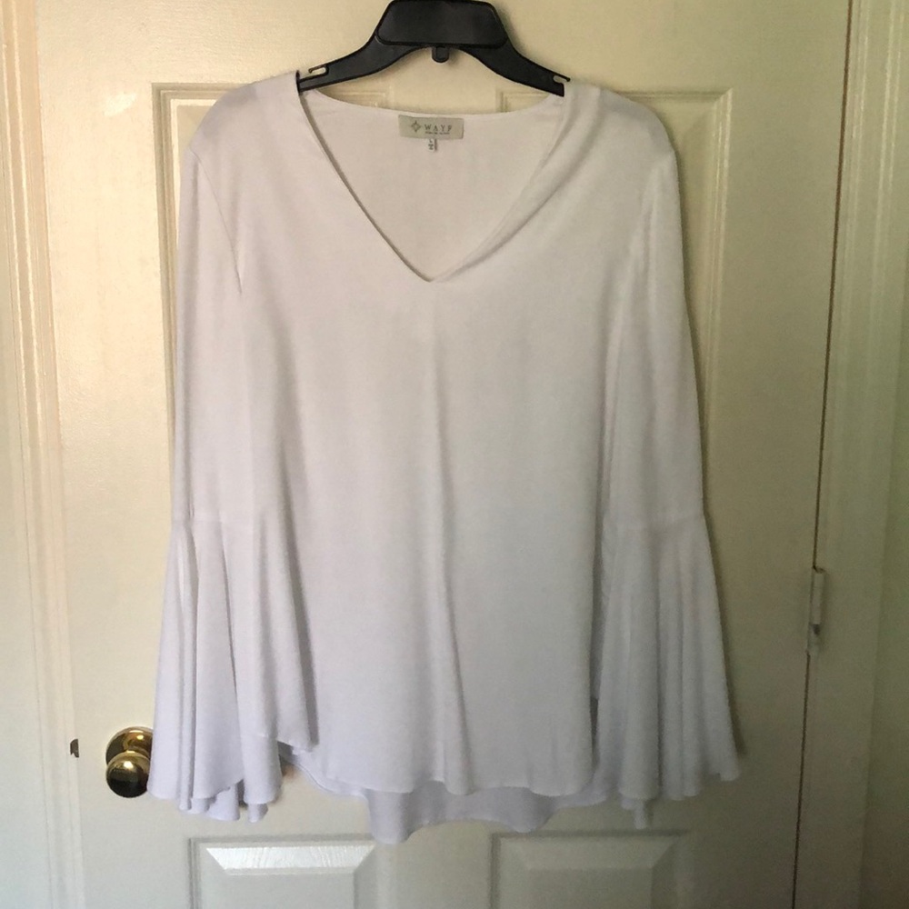White Bell Sleeve Top from WAYF